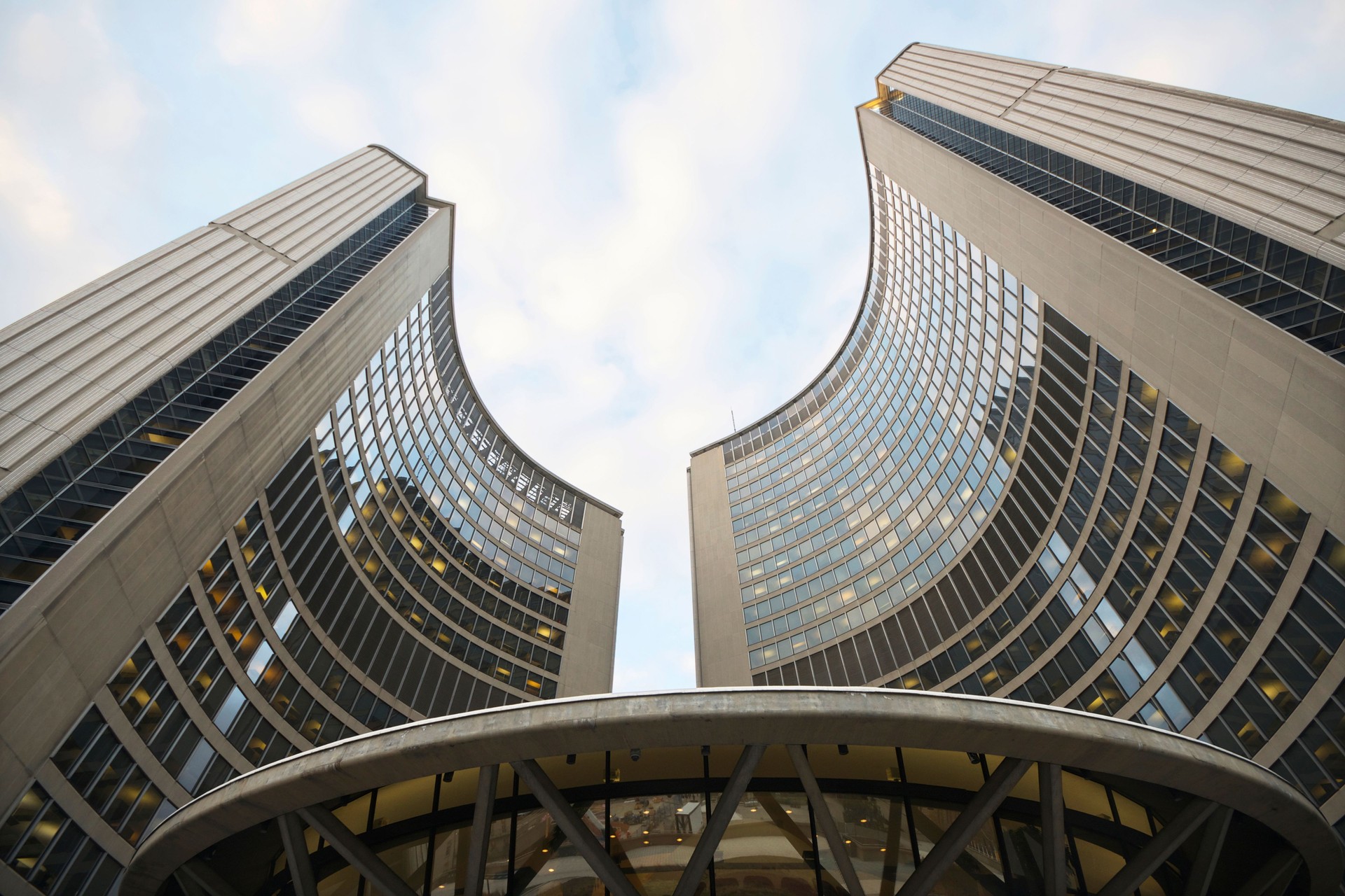 Modern architecture of the City Hall, Toronto